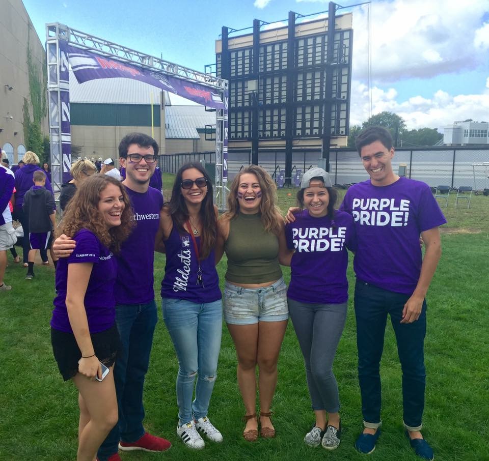 Tomas and friends tailgating at Northwestern